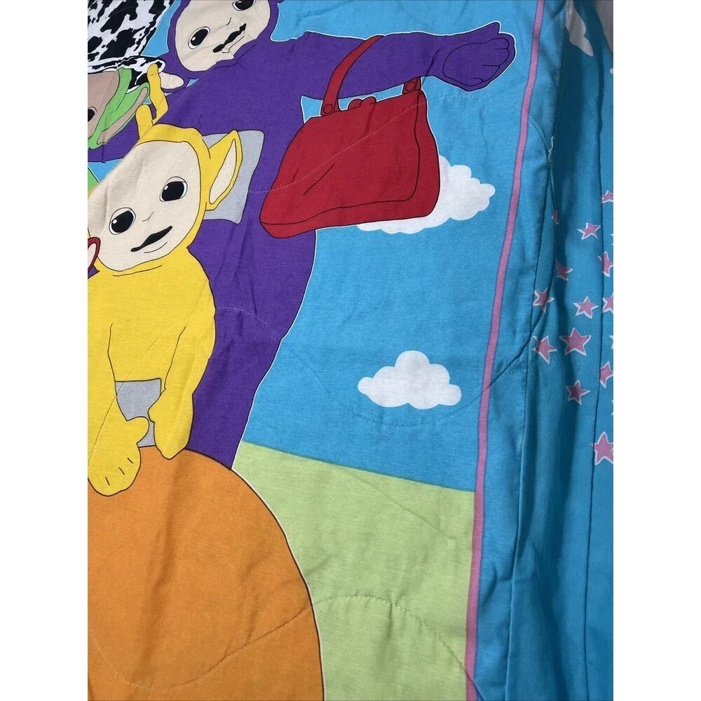 Vintage Teletubbies Twin Comforter Bedding 2-sided READ Tinky Winky Dipsy
